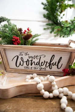 Decorator's Warehouse Christmas Accents^16” Planter - It’s The Most Wonderful Time Of The Year