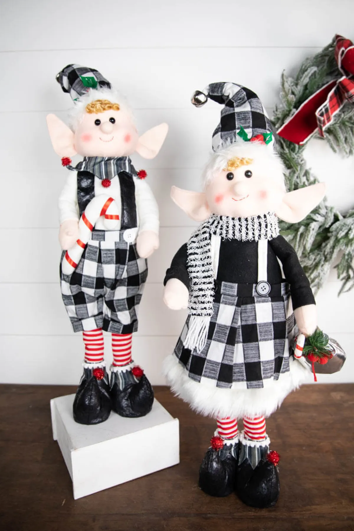 Decorator's Warehouse Christmas Accents^30” Plush Holiday Standing Elf