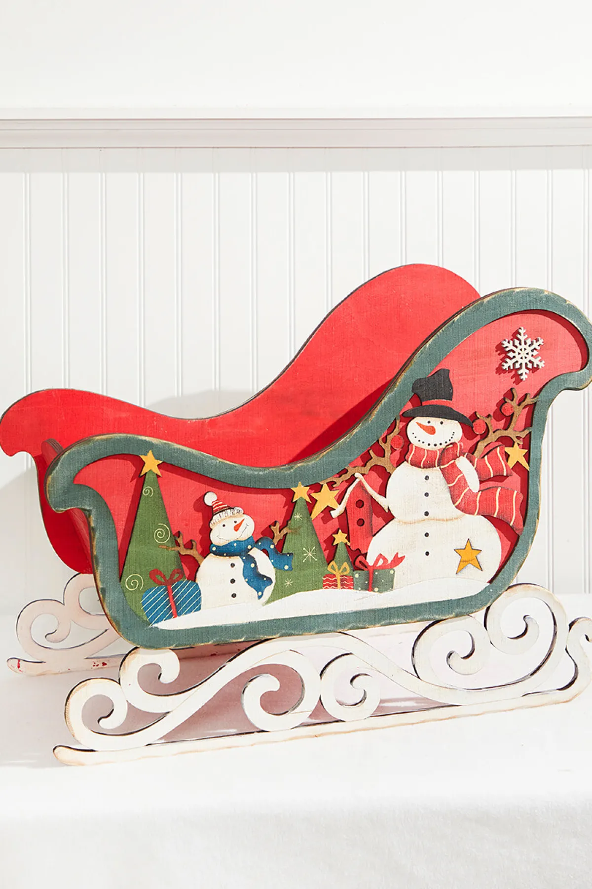 Decorator's Warehouse Christmas Accents^24" Plywood Sleigh Decor