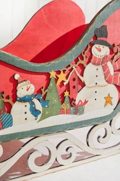 Decorator's Warehouse Christmas Accents^24" Plywood Sleigh Decor