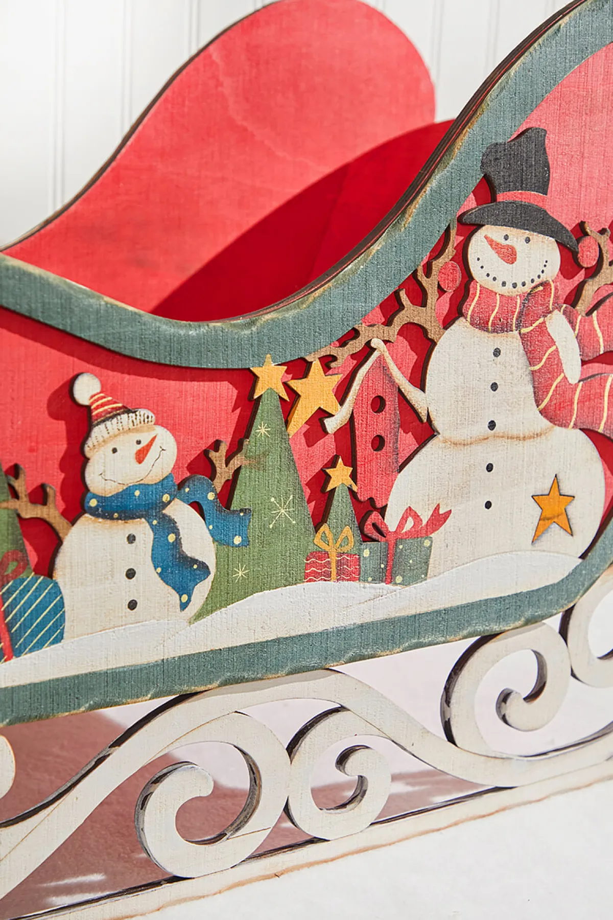 Decorator's Warehouse Christmas Accents^24" Plywood Sleigh Decor
