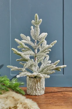 Decorator's Warehouse Christmas Accents^18" Potted Noble Fir Tree With Snow