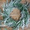 Decorator's Warehouse Christmas Wreaths|Natural Greenery^24” Real Touch Flocked Norfolk Wreath