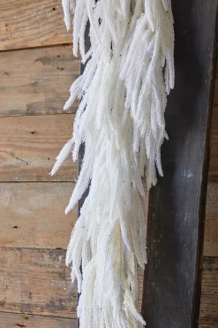 Decorator's Warehouse Christmas Garlands|Natural Greenery^48” Real Touch Flocked White Norfolk Garland