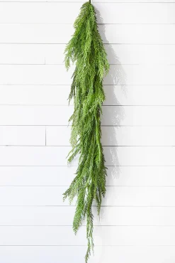 Decorator's Warehouse Christmas Garlands|Natural Greenery^48" Real Touch Lebanon Cedar Dripping Garland