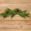 Decorator's Warehouse Christmas Teardrops|Natural Greenery^42” Real Touch Norfolk / Spruce / Juniper Swag