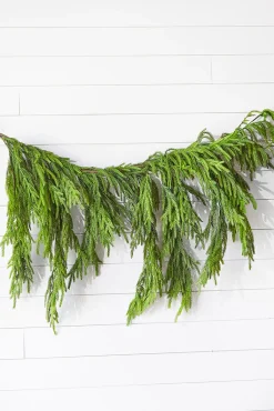 Decorator's Warehouse Christmas Garlands|Natural Greenery^47" Real Touch Norfolk Pine Dripping Garland