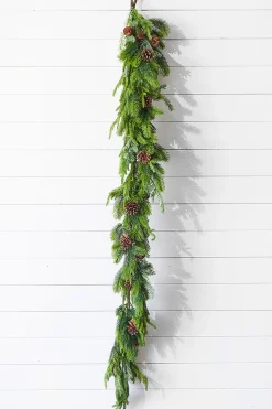 Decorator's Warehouse Christmas Garlands|Natural Greenery^72” Real Touch Norfolk Spruce/Juniper Garland