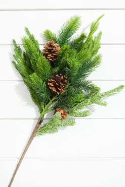 Decorator's Warehouse Natural Greenery^24” Real Touch Norfolk Spruce Juniper Spray