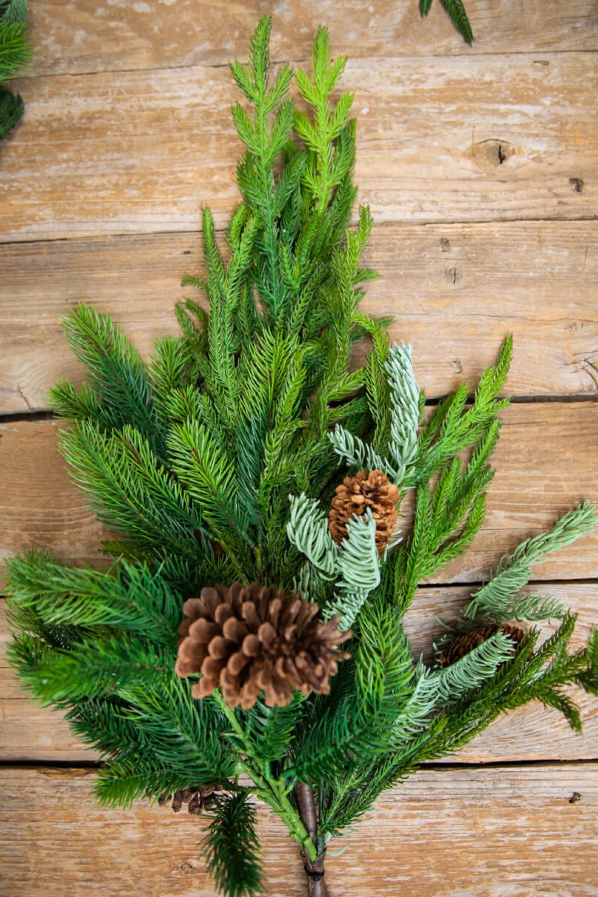 Decorator's Warehouse Natural Greenery|Christmas Teardrops^27” Real Touch Norfolk Spruce Juniper Teardrop