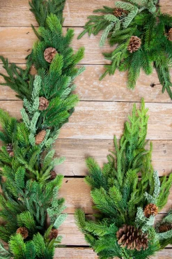 Decorator's Warehouse Natural Greenery|Christmas Teardrops^27” Real Touch Norfolk Spruce Juniper Teardrop