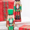 Decorator's Warehouse Christmas Accents^10" Red/Green Wooden Nutcracker