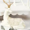Decorator's Warehouse Christmas Accents^11.5" Resin Deer With Scroll Saddle