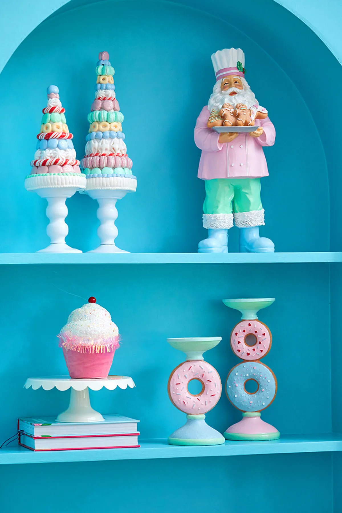 Decorator's Warehouse Christmas Accents^8.5” Resin Donut Candle Holder