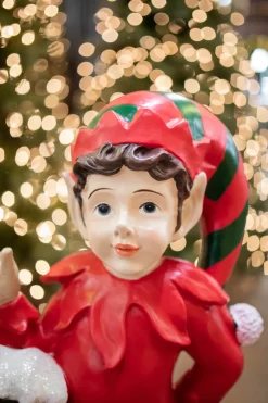 Decorator's Warehouse Christmas Resin^36" Resin Elf With North Pole Sign