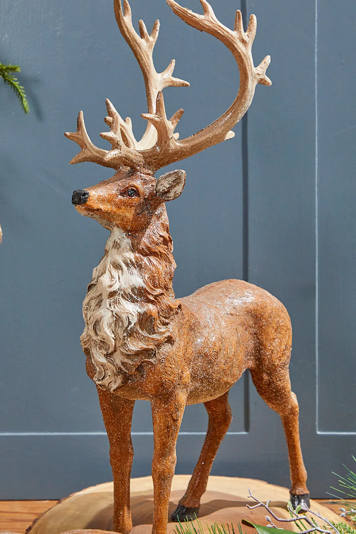 Decorator's Warehouse Christmas Accents^20" Resin Frosted Standing Reindeer