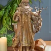 Decorator's Warehouse Christmas Accents^15.5" Resin Highlands Santa With Deer