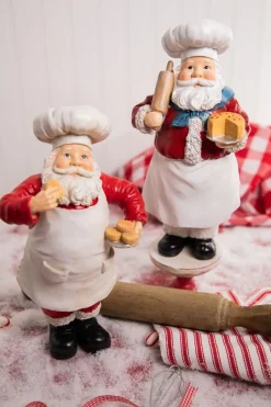 Decorator's Warehouse Christmas Accents^12" Resin Holiday Chef Santa
