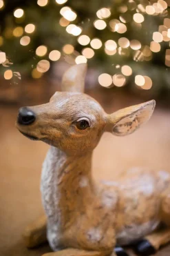 Decorator's Warehouse Christmas Resin|Christmas Accents^13" Resin Outdoor Laying Fawn Deer