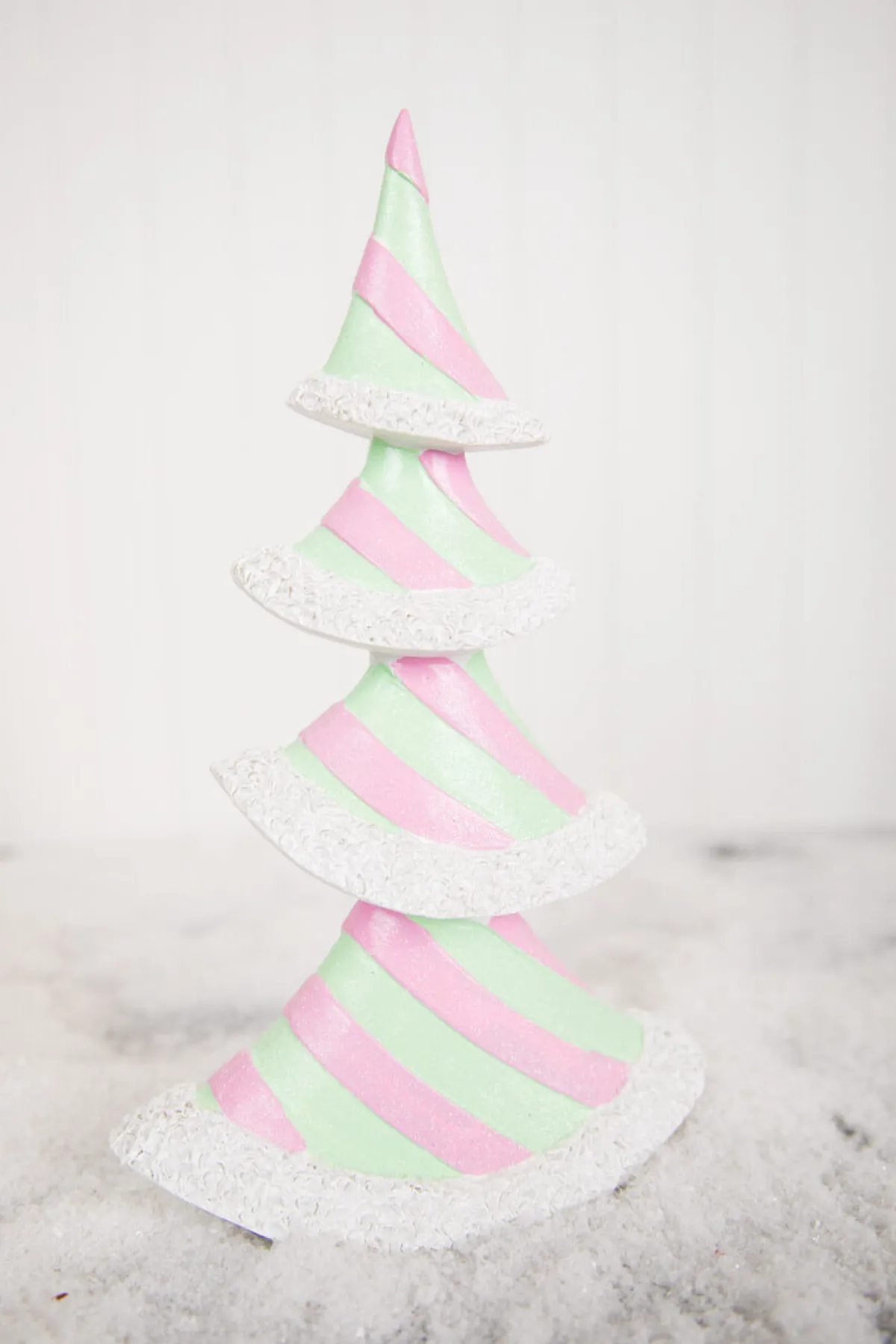 Decorator's Warehouse Christmas Accents^11.6” Resin Pastel Peppermint Layer Tree