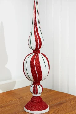 Decorator's Warehouse Christmas Accents^18" Resin Peppermint Finial