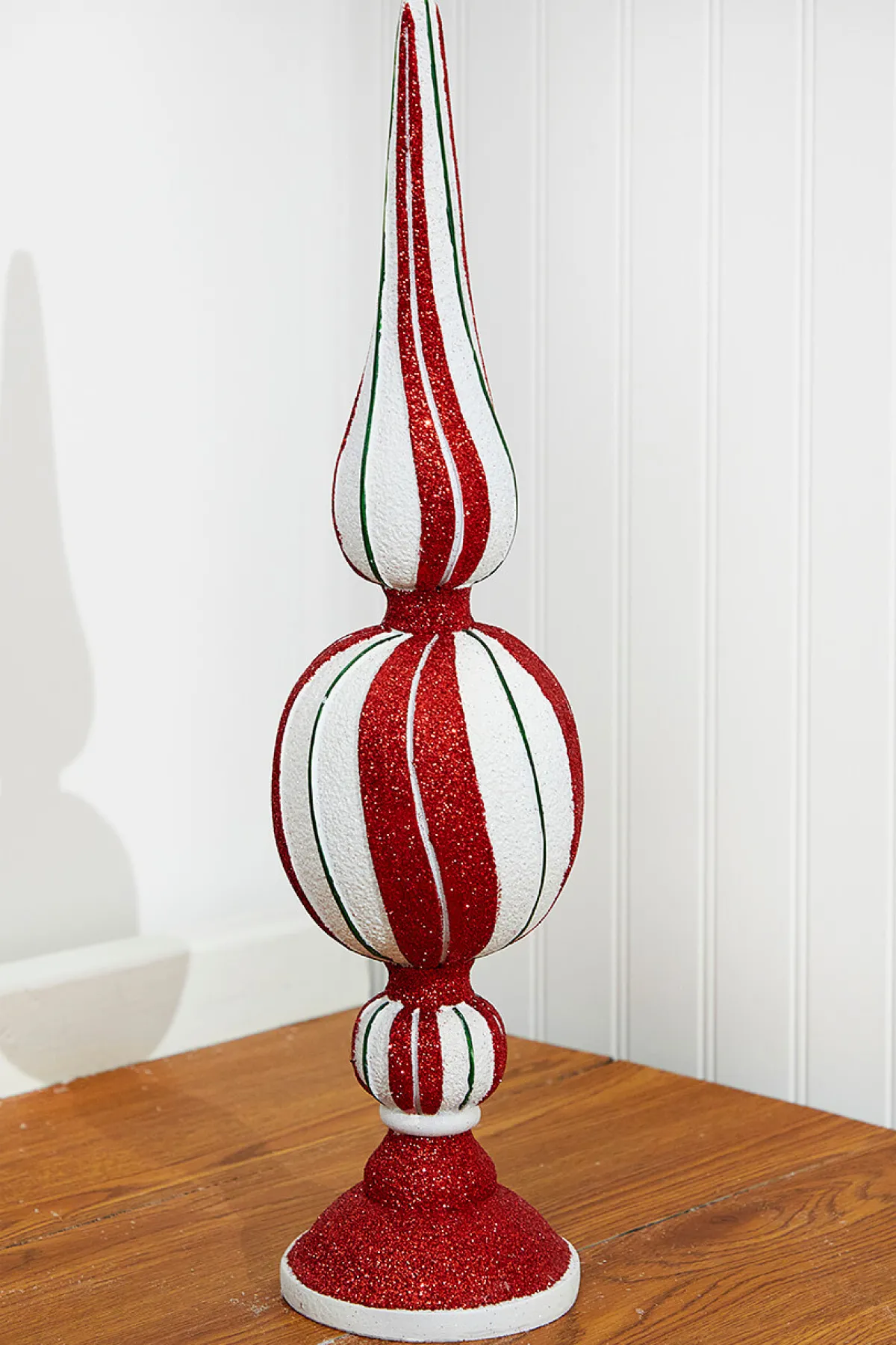 Decorator's Warehouse Christmas Accents^18" Resin Peppermint Finial