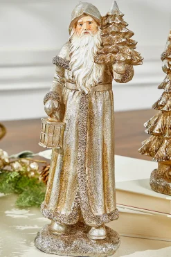 Decorator's Warehouse Christmas Accents^12.25” Resin Rustic Santa