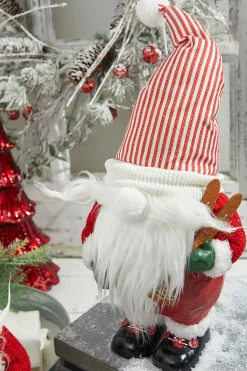Decorator's Warehouse Christmas Accents^13” Resin Santa Gnome Figurine