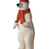 Decorator's Warehouse Christmas Resin^45" Resin Standing Polar Bear With Scarf