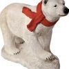 Decorator's Warehouse Christmas Resin^36" Resin Walking Polar Bear With Scarf