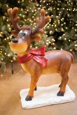 Decorator's Warehouse Christmas Resin^38" Resin Whimsical Standing Reindeer