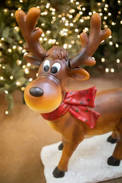 Decorator's Warehouse Christmas Resin^38" Resin Whimsical Standing Reindeer