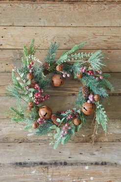 Decorator's Warehouse Christmas Wreaths^18" Rustic Bell Wreath