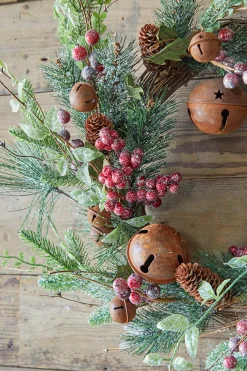 Decorator's Warehouse Christmas Wreaths^18" Rustic Bell Wreath