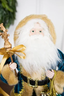 Decorator's Warehouse Christmas Accents^18” Santa Figure - Blue Coat