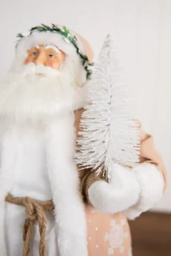 Decorator's Warehouse Christmas Accents^19” Santa Figure With Snowflake & Tree
