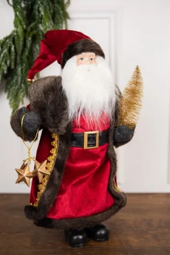 Decorator's Warehouse Christmas Accents^19” Santa Figure With Stars & Tree
