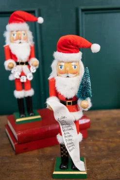 Decorator's Warehouse Christmas Accents^15" Santa Nutcracker With List & Tree