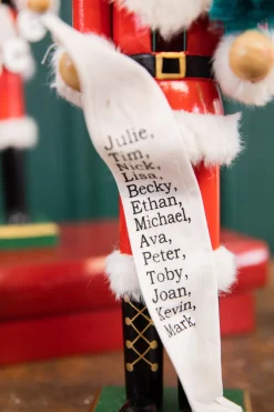 Decorator's Warehouse Christmas Accents^15" Santa Nutcracker With List & Tree