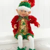 Decorator's Warehouse Christmas Accents^17" Sequin Bendable Elf