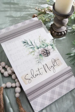 Decorator's Warehouse Christmas Accents^15” Silent Night Wood Sign