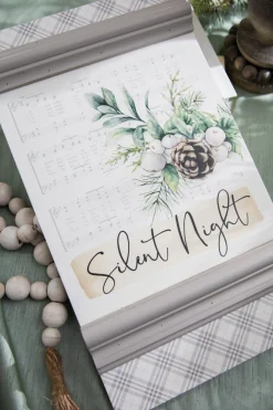 Decorator's Warehouse Christmas Accents^15” Silent Night Wood Sign