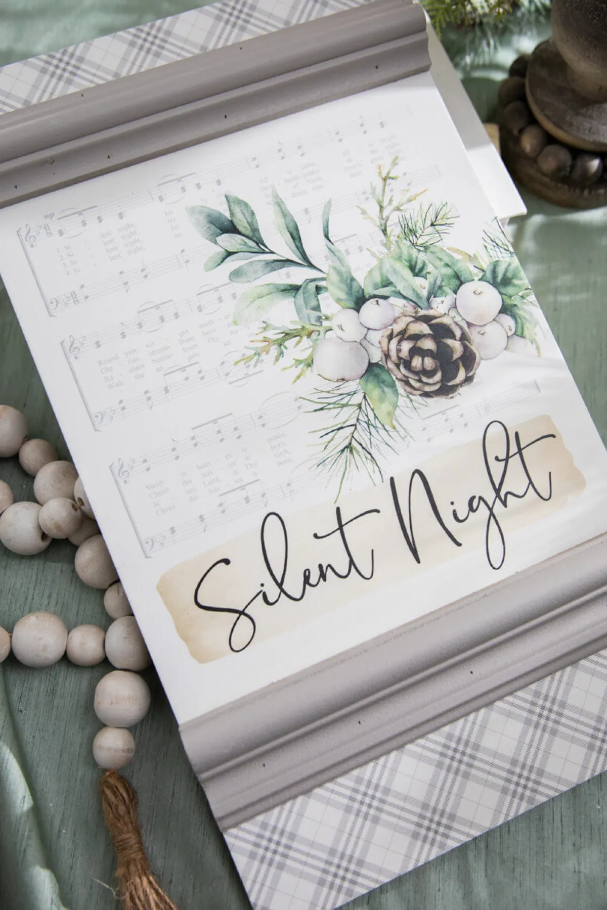 Decorator's Warehouse Christmas Accents^15” Silent Night Wood Sign