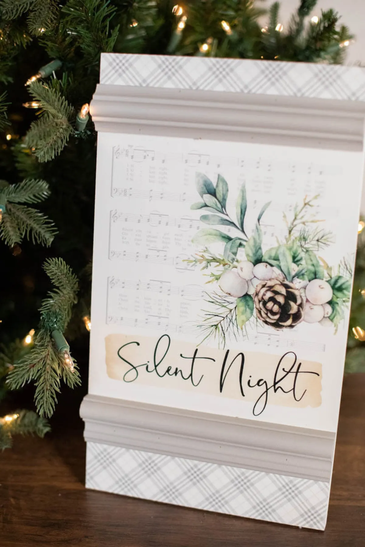 Decorator's Warehouse Christmas Accents^15” Silent Night Wood Sign