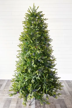 Decorator's Warehouse Christmas Trees|Christmas Trees^7.5' Slim Trinity Pine Artificial Christmas Tree With 700 Color-Changing Lights