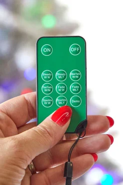 Decorator's Warehouse Christmas Trees|Christmas Trees^7.5' Slim Trinity Pine Artificial Christmas Tree With 700 Color-Changing Lights