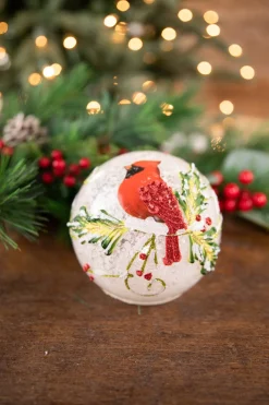 Decorator's Warehouse Christmas Accents^4” Small Glass Light Up Cardinal Décor