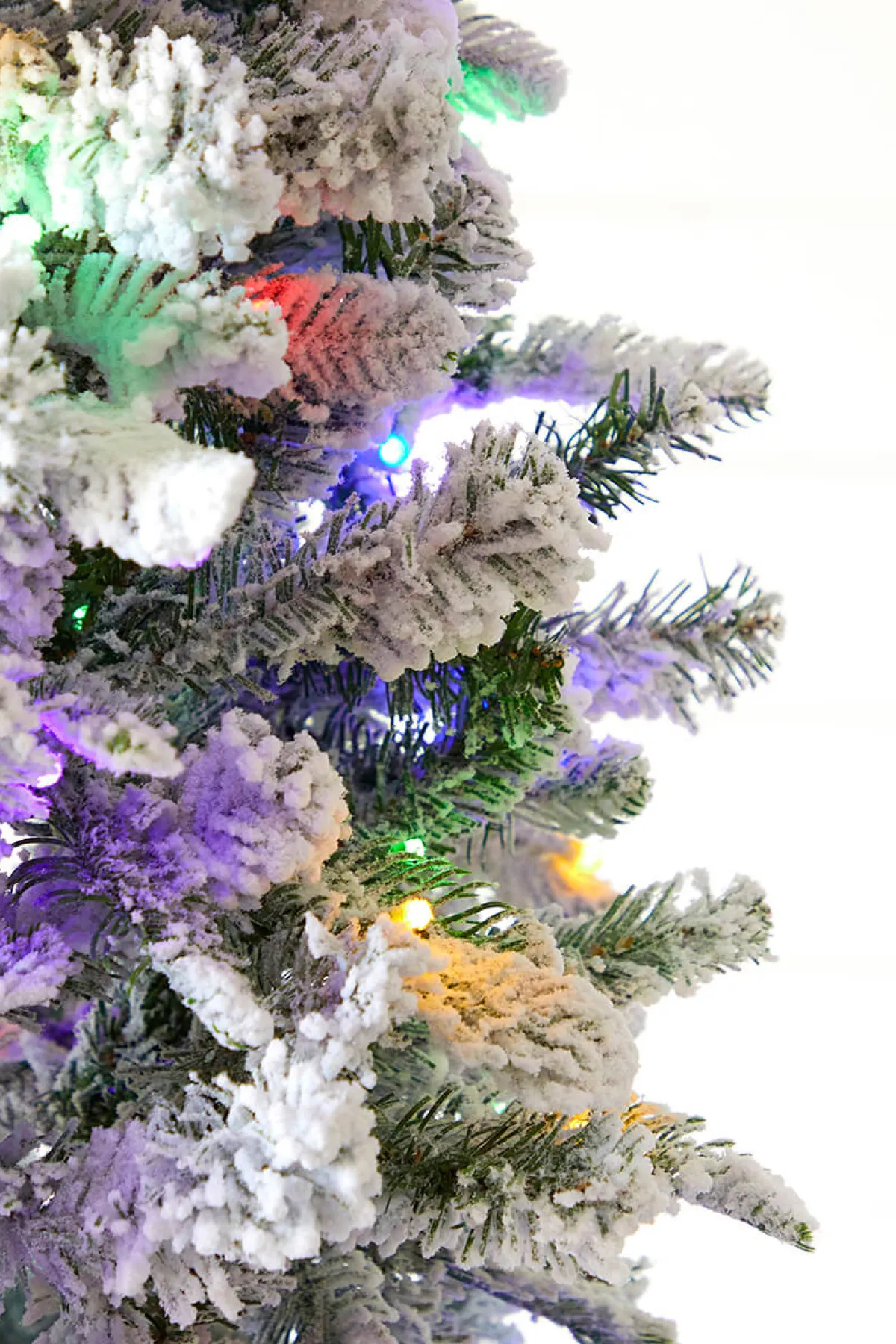 Decorator's Warehouse Christmas Trees|Christmas Trees^7.5' Snowcrest Pencil Pine Artificial Christmas Tree With 500 Color-Changing Lights