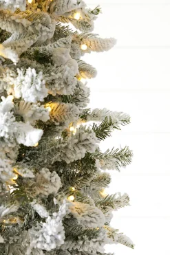 Decorator's Warehouse Christmas Trees|Christmas Trees^9' Snowcrest Pencil Pine Artificial Christmas Tree With 700 Color-Changing Lights