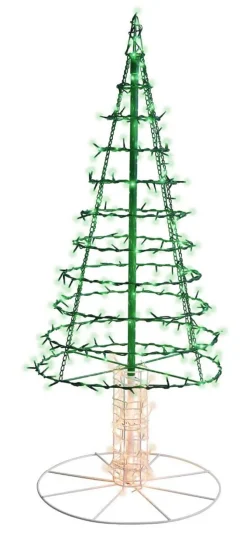 Decorator's Warehouse Outdoor Lighting^4' Twinkling Starry Alpine Tree - Green/Warm White 270 Lights